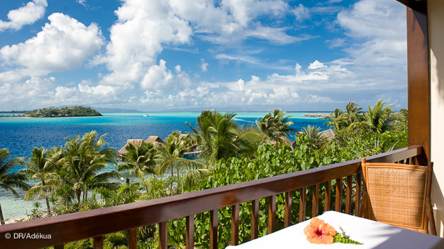 Hôtel de rêve pour vos vacances plongée à Tahiti : la vue depuis votre chambre à Bora Bora