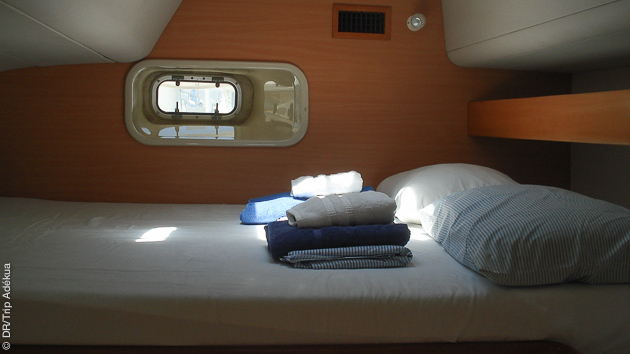 votre cabine tout confort pendant votre croisière plongée en mer de Cortez