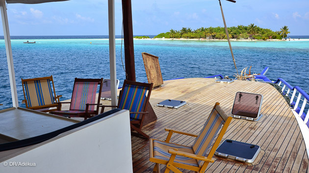 vue imprenable sur le paradis des Maldive